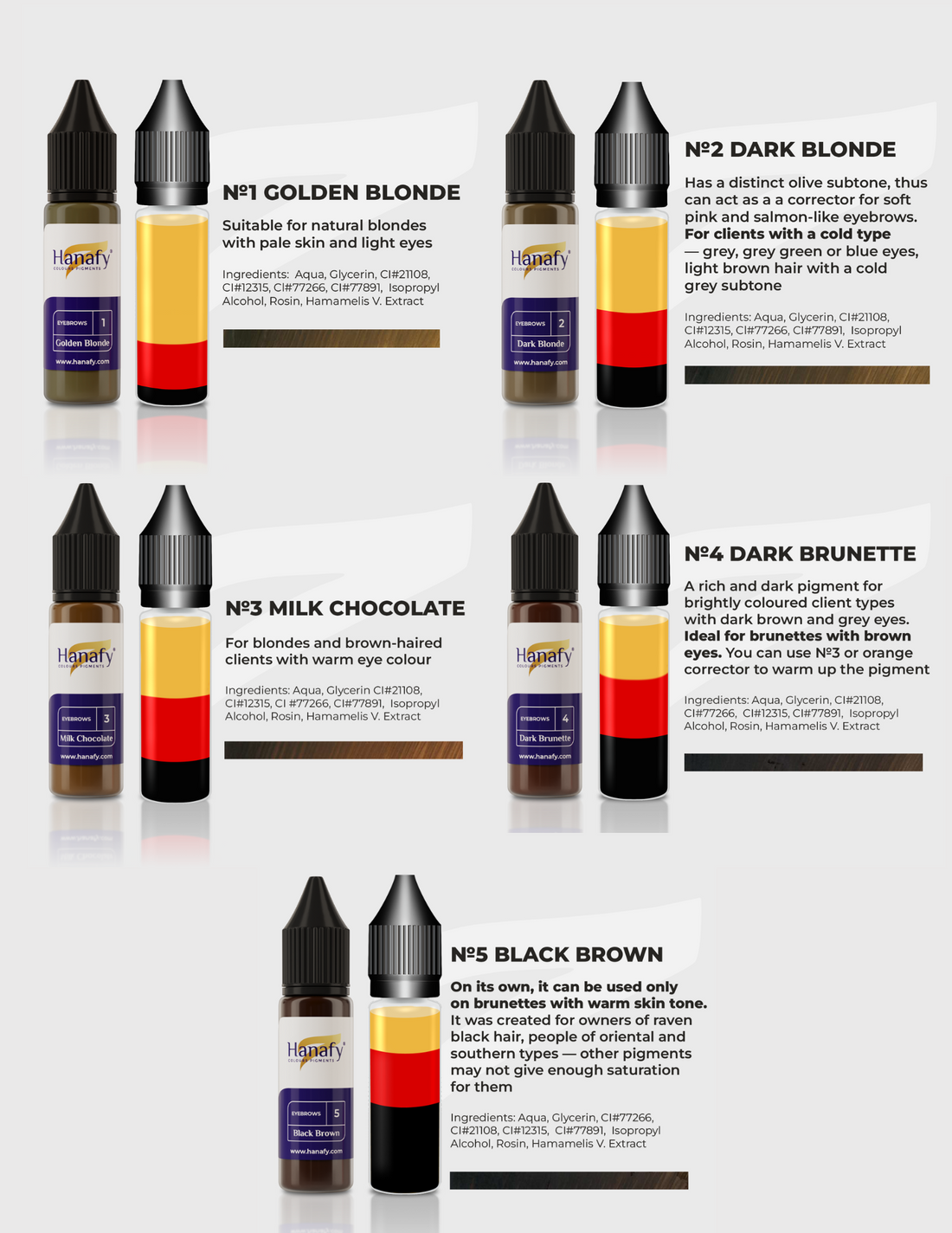Original Eyebrow Pigment Set (15 mL)